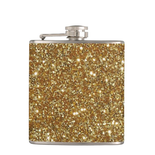 Funny Flasks Flask gold glitter (Front)