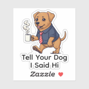 Funny Flat-Coated Retriever Business Suit Coffee