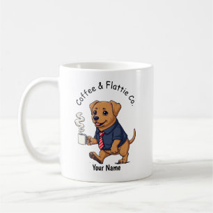 Funny Flat-Coated Retriever Business Suit Coffee Mug