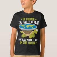 Funny Flat Earth Society Turtle Humour