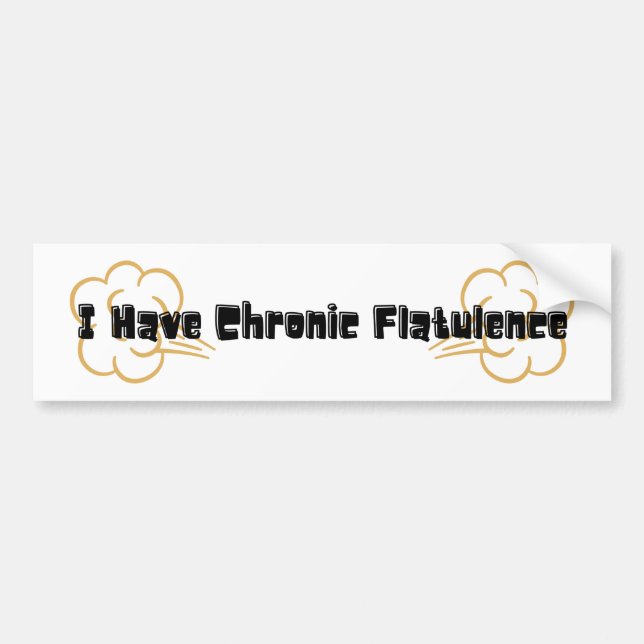 Funny Flatulence Farting Bumper Sticker (Front)