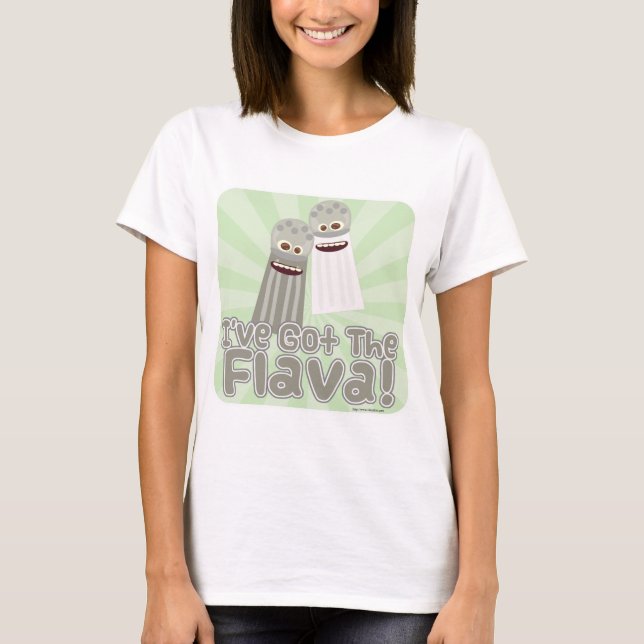 Funny Flavour Slogan Salt and Pepper Pals Cartoon T-Shirt (Front)