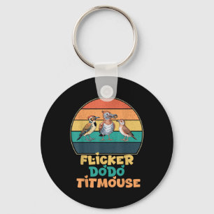 Funny Flicker Dodo Titmouse Bird Watch Nature Love Key Ring