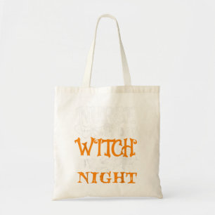 Funny Flight Nurse By Day Witch By Night Halloween Tote Bag