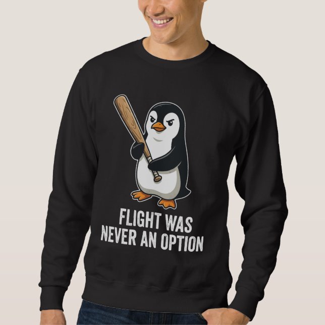 Funny Flightless Bird Penguin Design Sweatshirt (Front)