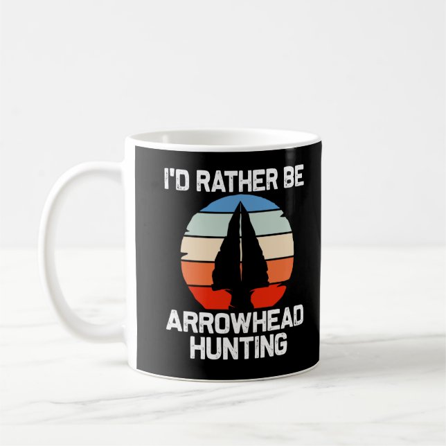 Funny Flint Arrowheads Stone Collecting Coffee Mug (Left)