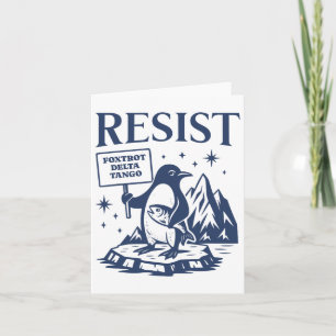 Funny Flippers Up Resist Penguins Protest Against Card