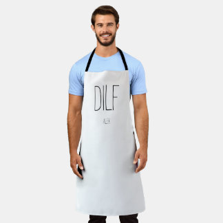 Funny Flirty DILF Hot Dad I'd Like To Custom Name Apron