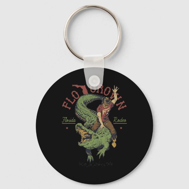 Funny Flo Grown Florida Rodeo  Key Ring (Front)