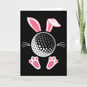 Funny Floppy Bunny Ears Golf Lovers Cute Rabbit Sp Card
