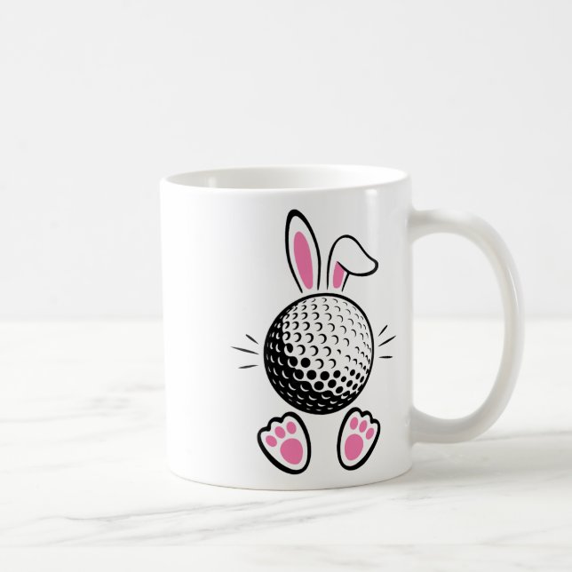 Funny Floppy Bunny Ears Golf Lovers Cute Rabbit Sp Coffee Mug (Right)