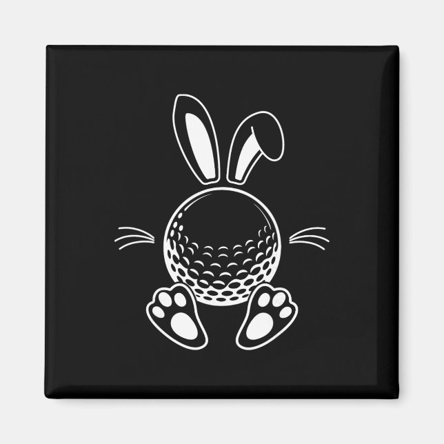 Funny Floppy Bunny Ears Golf Lovers Cute Rabbit Sp Magnet (Front)