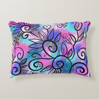 Funny floral art decorative cushion