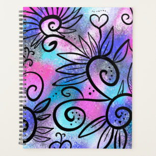 Funny floral art planner