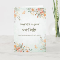 Funny Floral Congratulations Wedding Card