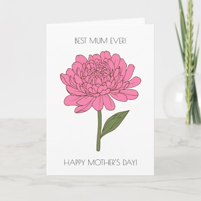 Funny Floral Mother's Day Card (Front)