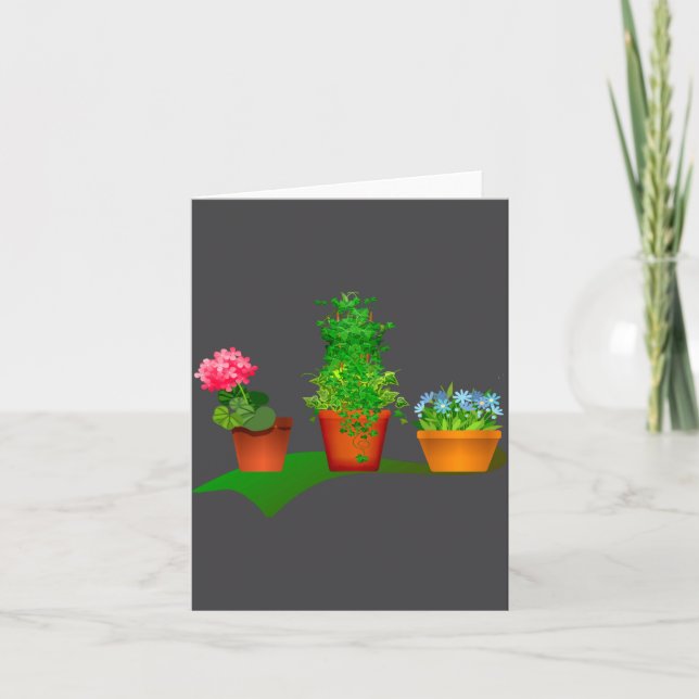 Funny Floral Plant Manager Front And Back Design  Card (Front)