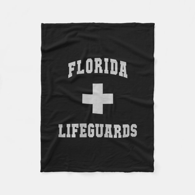 Funny Florida Lifeguards Off Duty Summer Pool Beac Fleece Blanket (Front)