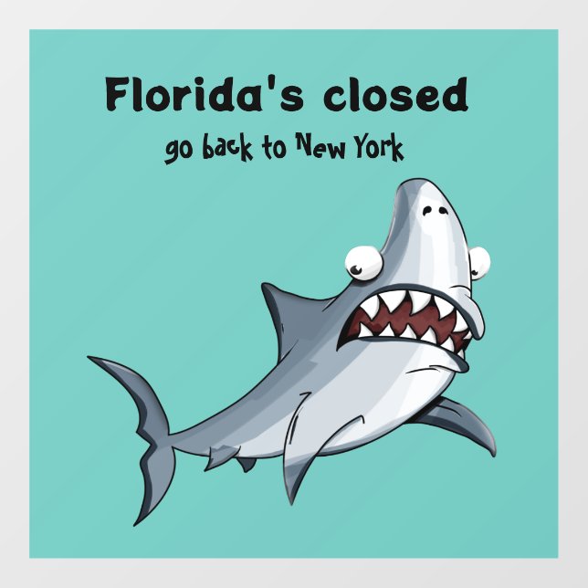 Funny Florida New York Window Decal (Sheet)