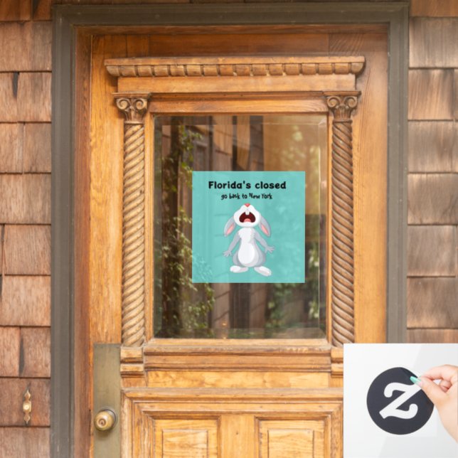 Funny Florida New York Window Decal (Home Door)