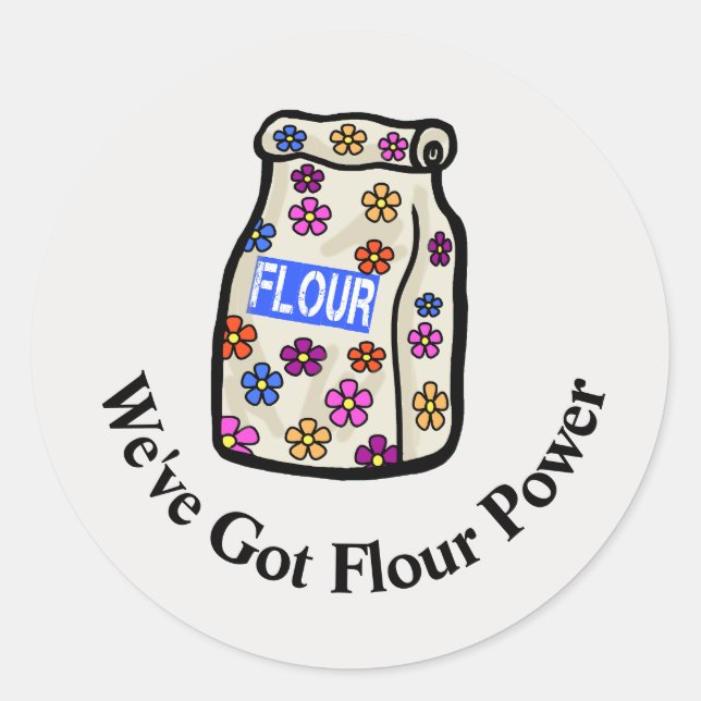 Funny Flour Power Baking Stickers (Front)