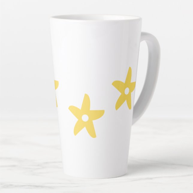 Funny Flowef Latte Mug (Right Angle)
