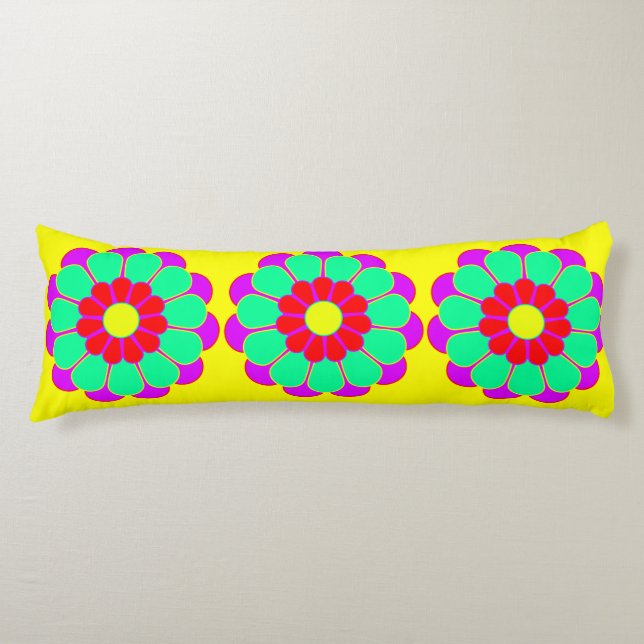 Funny Flower Power Bloom I Body Cushion (Front)