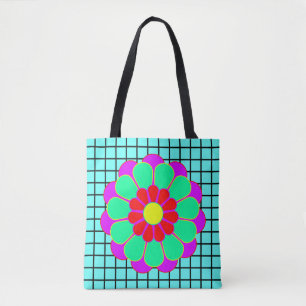 Funny Flower Power Bloom I + your backgr. & idea Tote Bag