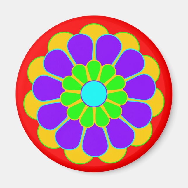 Funny Flower Power Bloom II Magnet (Front)