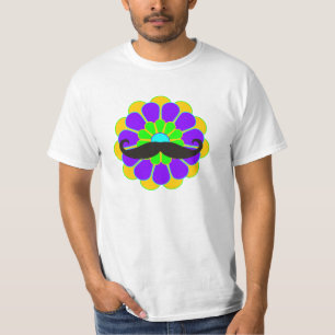 Funny Flower Power Bloom II + moustache T-Shirt