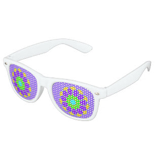 Funny Flower Power Bloom II Retro Sunglasses