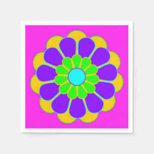 Funny Flower Power Bloom II + your backgr. & idea Napkin