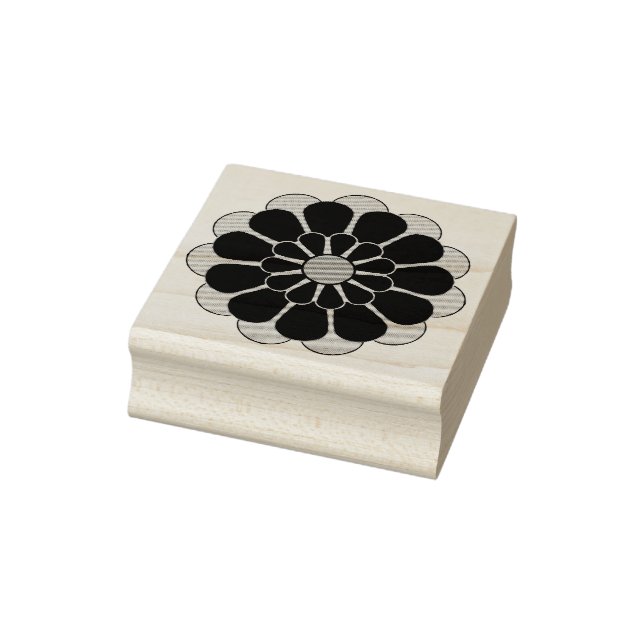 Funny Flower Power Bloom II + your backgr. & idea Rubber Stamp (Stamp)
