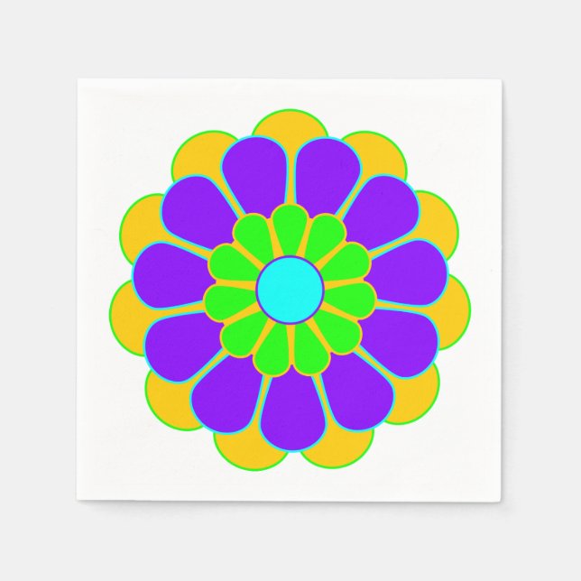Funny Flower Power Bloom II + your idea Napkin (Front)
