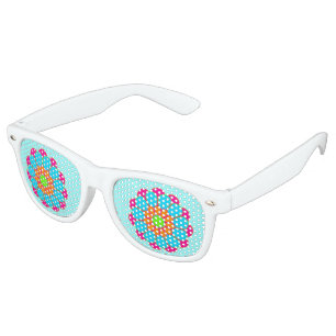 Funny Flower Power Bloom III Retro Sunglasses