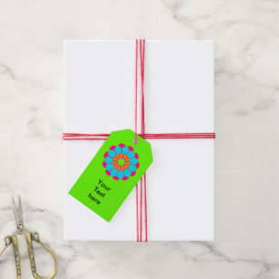 Funny Flower Power Bloom III + your text Gift Tags