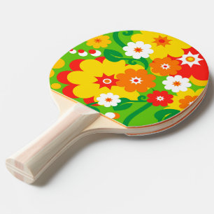 Funny Flower Power Wallpaper Ping Pong Paddle