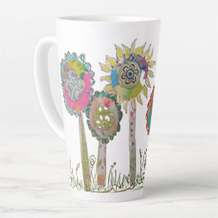 Funny Flowers Latte Mug