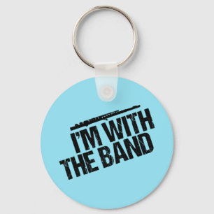Funny Flute I'm With the Band Key Ring