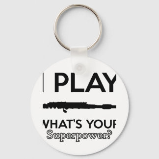funny flutes design key ring