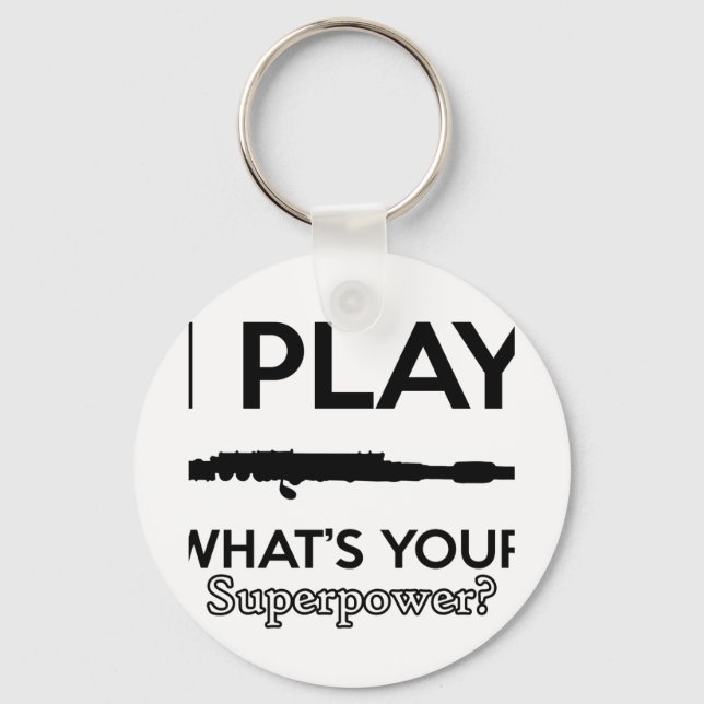 funny flutes design key ring (Front)