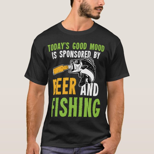 Funny fly fishing graphic shirt design (Front)