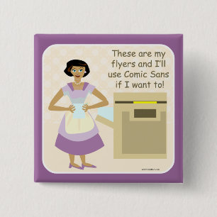 Funny Flyer Design Goddess Cartoon Fun Slogan 15 Cm Square Badge