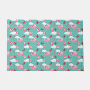 Funny Flying Pig Pattern Doormat