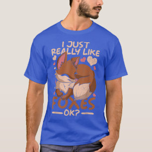Funny Fo Lover Nature Forest Animal Hearts Cute Fo T-Shirt