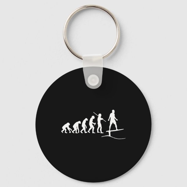 Funny Foils Surfing Boarding Evolution Wave Surf F Key Ring (Front)