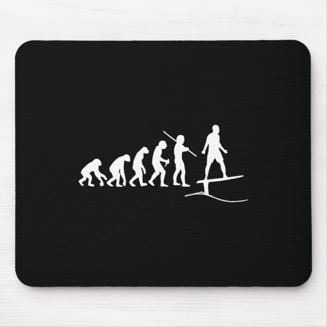 Funny Foils Surfing Boarding Evolution Wave Surf F Mouse Pad (Front)