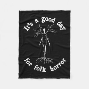 Funny Folk Horror Saying Ancient Pagan Symbol Cree Fleece Blanket