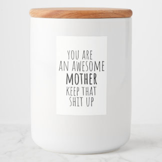 funny food container gift for mum 2025  label