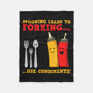 Funny Food Funny Condiments Birth Control Quotes Fleece Blanket